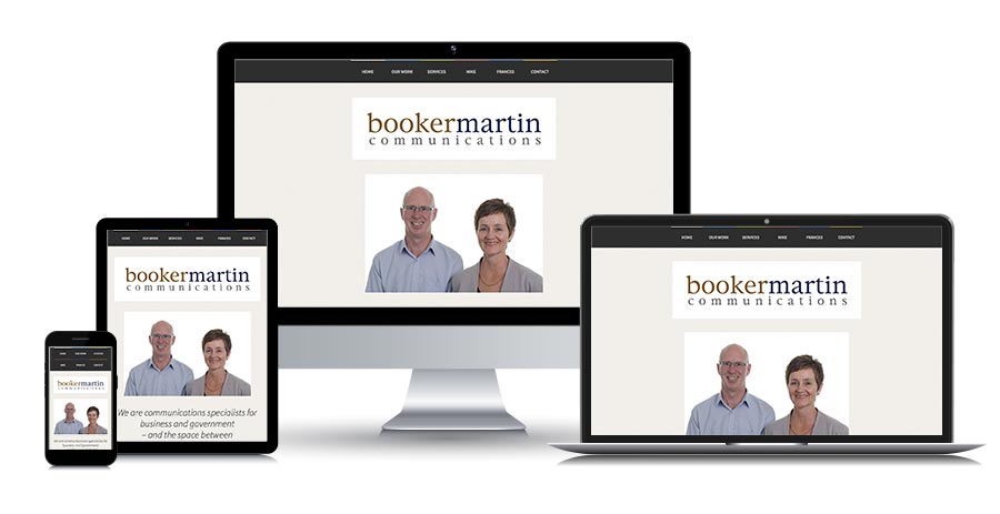 BookerMartin website - responsive screens