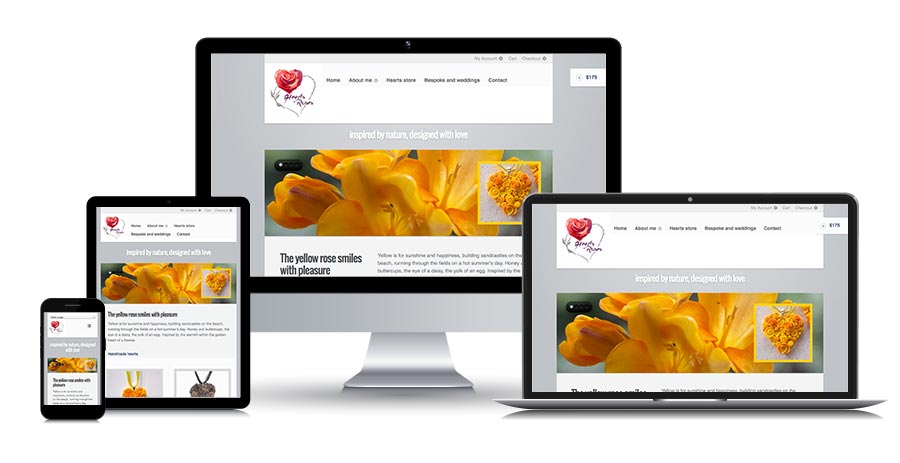 Hearts n Roses responsive screens