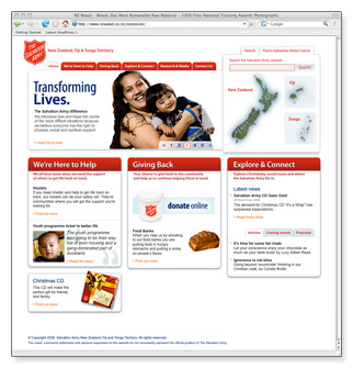 Salvation Army - homepage