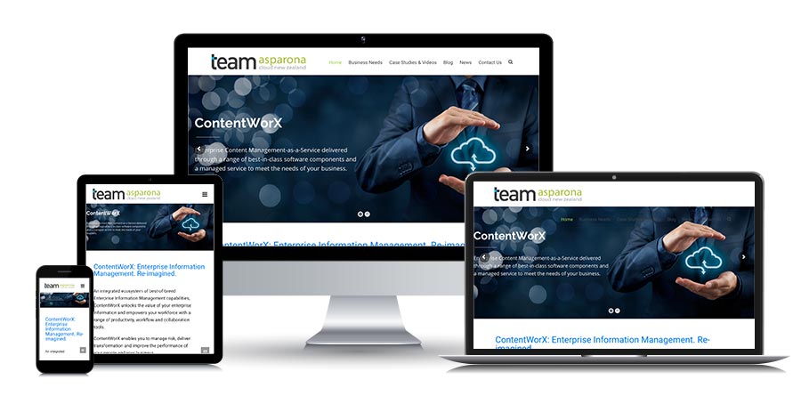 TEAM Asparona responsive screens