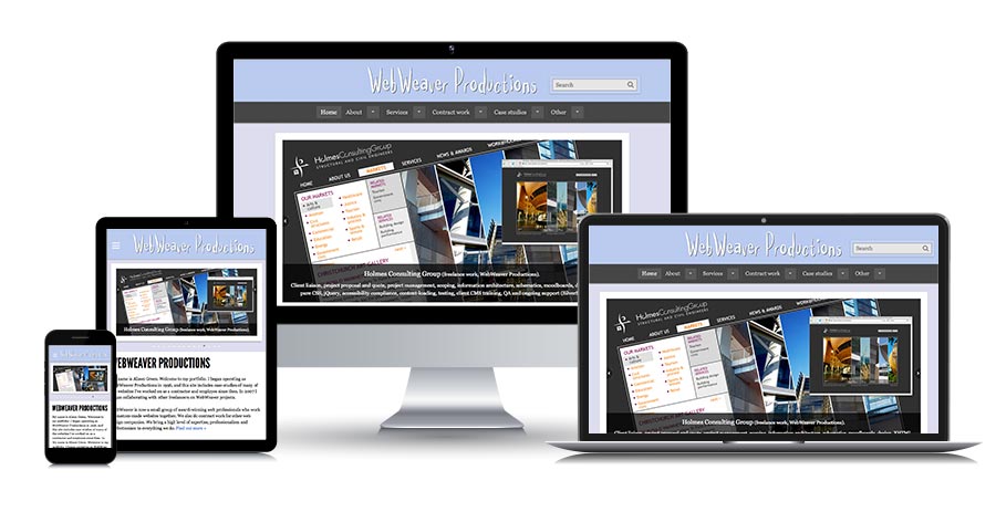 WebWeaver responsive screens