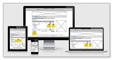 Zumo responsive wireframes