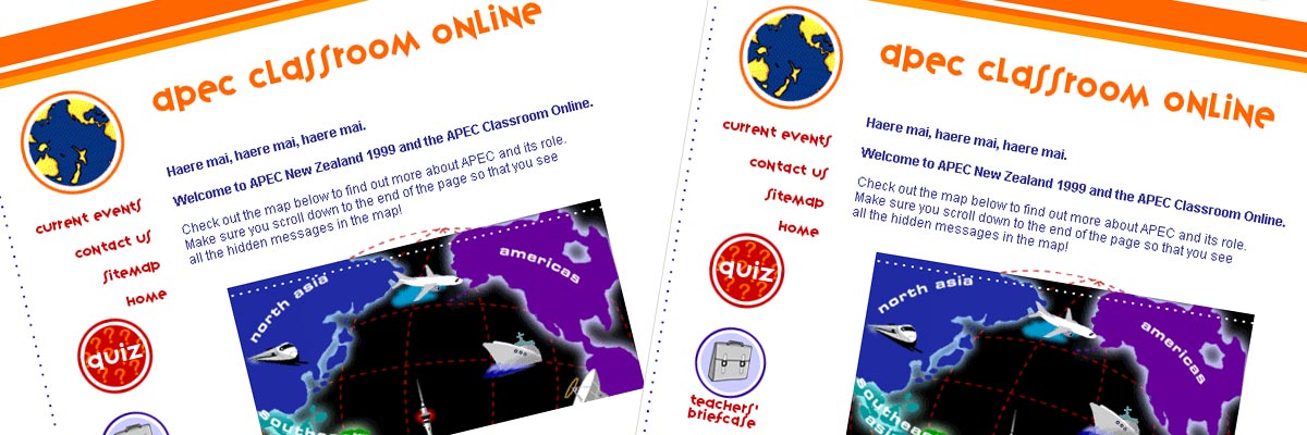 APEC Classroom Online website design details