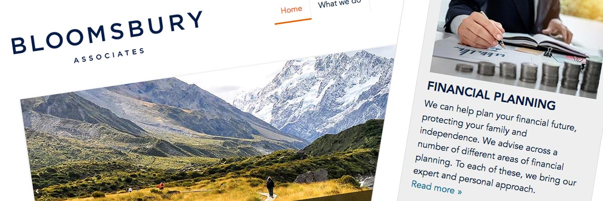 Bloomsbury Associates website design detail