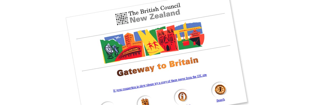 The British Council website design details