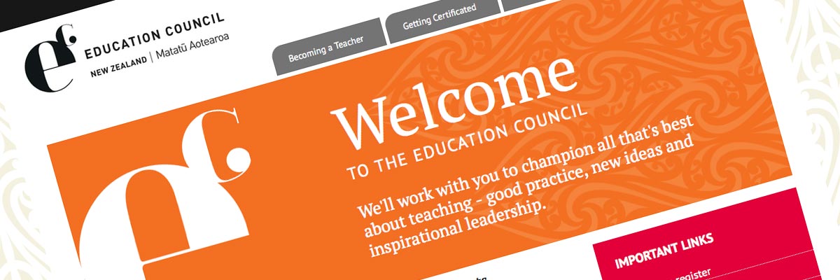 Education Council website design detail