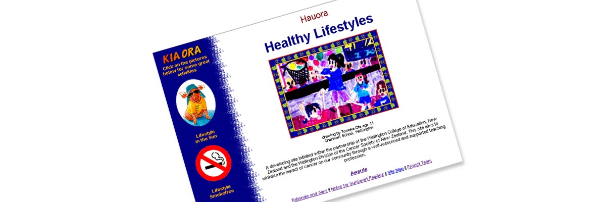 Healthy Lifestyles website design details