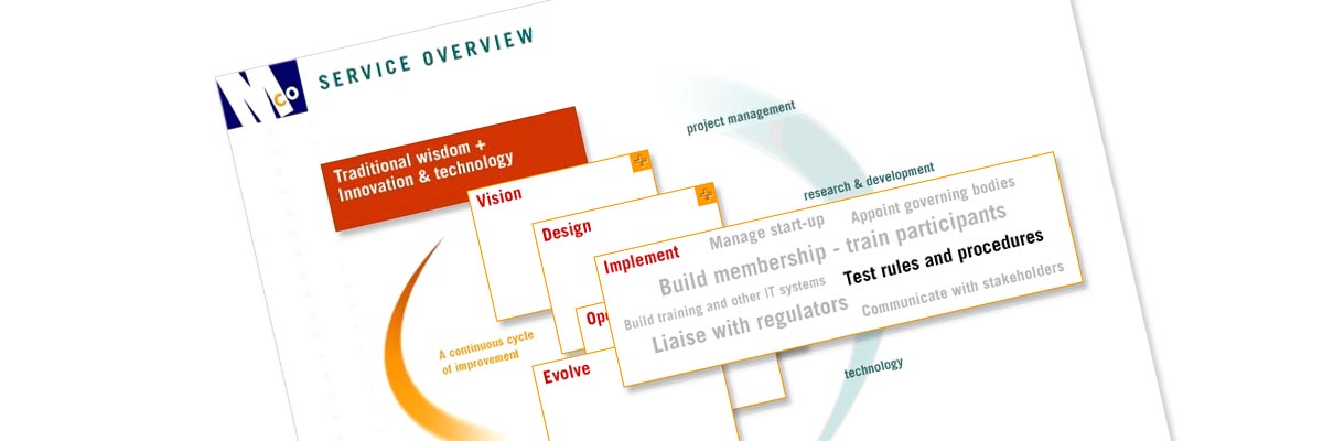 M-co Business Service diagram animation design details