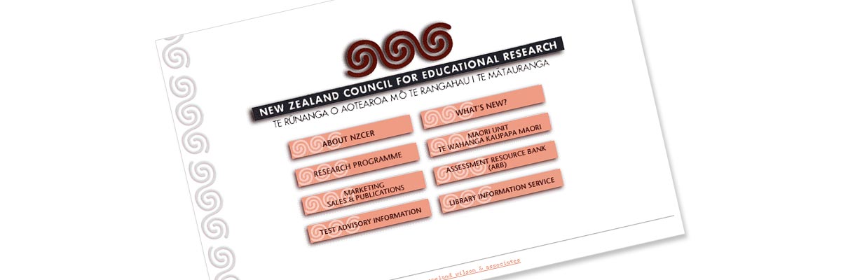 New Zealand Council for Educational Research website design details