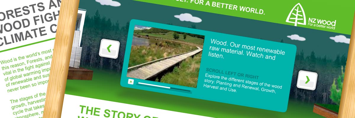 NZWood (campaign) website design detail