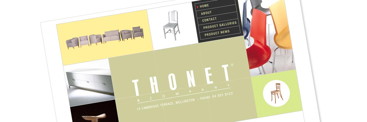 Thonet website design details