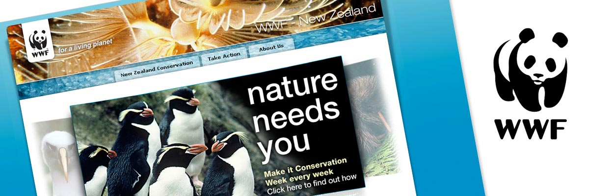 Worldwide Fund for Nature New Zealand website design detail